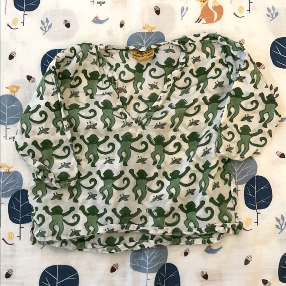 Roberta Roller Rabbit Green Monkey Tunic - 0